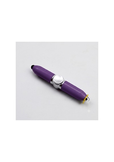 Led Işıklı 4 Ü 1 Arada Stylus Stres Çarklı Tükenmez Kalem Telefon Uyumlu Mor Mor