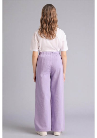 Defacto Wıde Leg Düz Paça Gabardin Pantolon Kız Çocuk G0607a826smpr143 Mor-pr143 Defacto Wıde Leg Düz Paça Gabardin Pantolon Kız Çocuk G0607a826smpr143 Mor-pr143