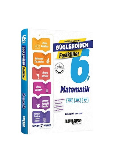 Ankara 6. Sınıf Matematik Güçlendiren Fasiküller Ankara Yayıncılı