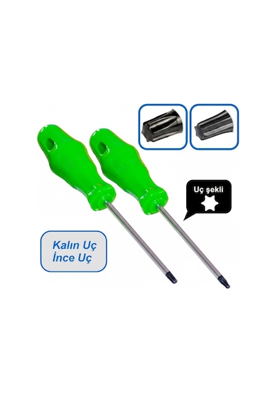 Torx T15 T20 Çamaşır Bulaşık Makinesi Fırın Kapağı Sökme 2 'li Tork Tornavida Seti 6 Köşeli Uç Tornavida