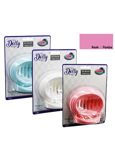 Plastik Katı Sabunluk Askılı Pembe