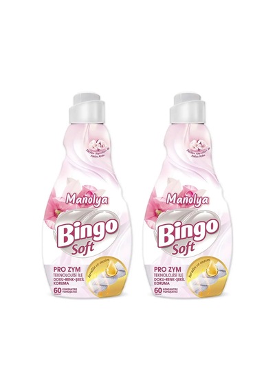 Bingo Soft Manolya Konsantre Çamaşır Yumuşatıcısı, 1440 Ml, 2'li Paket, 60 Yıkama Diğer
