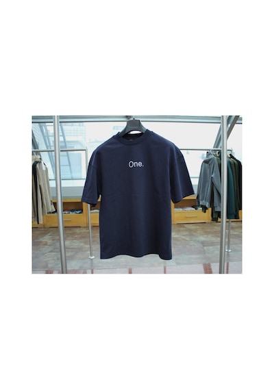 Wild Wood Garment Wild Wood "the One" Baskılı Premium Oversize T-shirt Lacivert