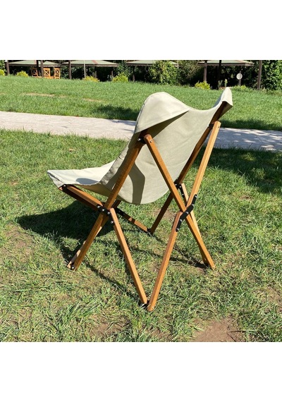 Bag The Joy Ahşap Kahverengi İskelet - Bej Kılıf Sandalye Bej