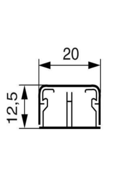 030223 Dlp İnce Kanal 12,5x20 Mm Değişken Dirsek