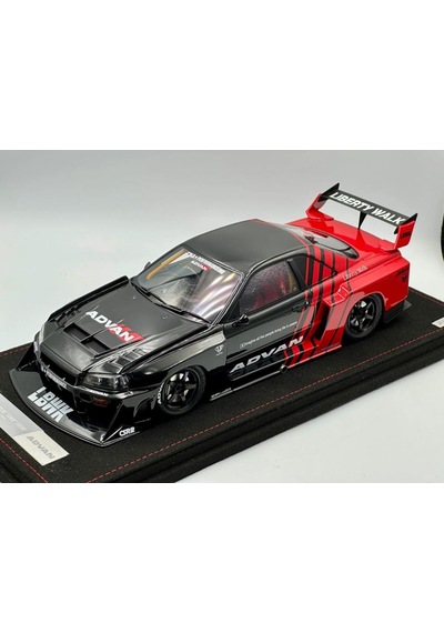 Hobbiez Lisanslı Nissan Skyline R-34 Model Diecast Car 1/24 Ölçek Metal Standlı Araç