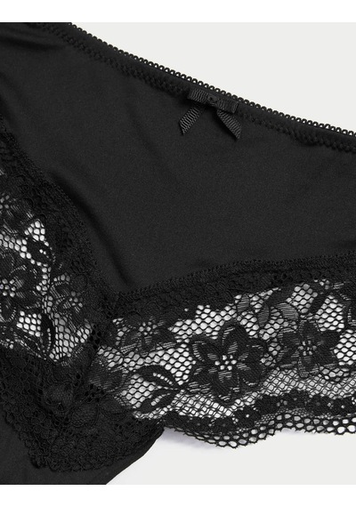 Marks & Spencer 3 Lü Dantel Detaylı Brazilian Külot Siyah