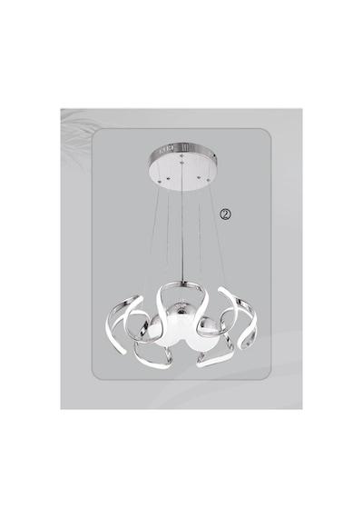 Modern Sarkıt 3 Renk 3 Toplu Led Avize Salon - Oturma Odası Ledli Avize Krom