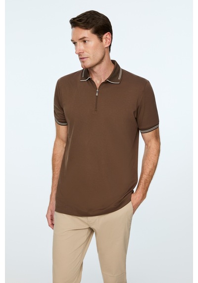 Morven Erkek Açık Kahve Trend Jakarlı Polo Yaka Dinamik Fit Tshirt 26ys018011411 Açık Kahve Açık Kahverengi Morven Erkek Açık Kahve Trend Jakarlı Polo Yaka Dinamik Fit Tshirt 26ys018011411 Açık Kahve Açık Kahverengi