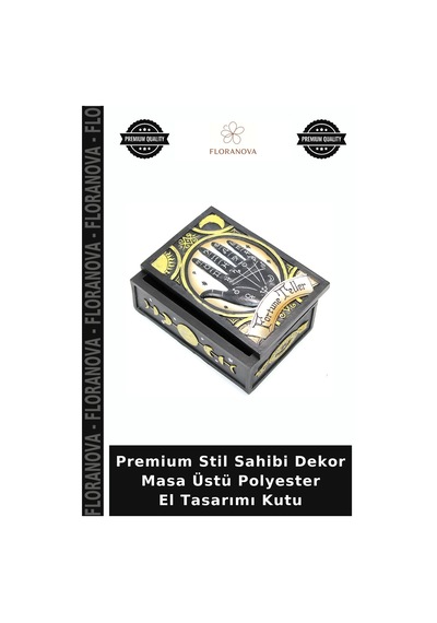 Premium Stil Sahibi Dekor Masa Üstü Polyester El Tasarımı Kutu