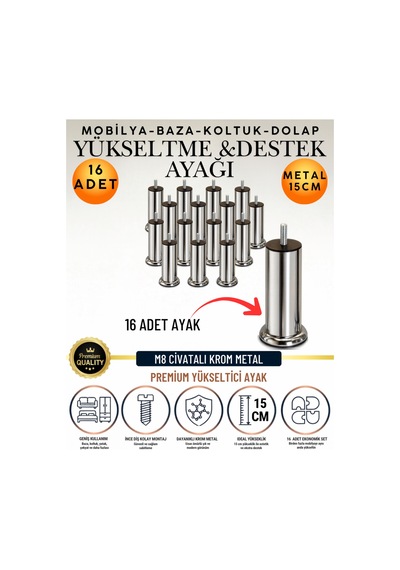 16 Adet 15 Cm M8 Vidalı Metal Krom Ayak Mobilya Ayağı Baza Ayağı Kanepe Ayağı Koltuk Ayağı Yatak Ayağı Yükseltme Ayağı Dolap Ayak Sehpa Sandık Ayakları Değişim Destek Ayağı Yükseltici Aparat Şifonyer Krom Krom 16 Adet 15 Cm M8 Vidalı Metal Krom Ayak Mobilya Ayağı Baza Ayağı Kanepe Ayağı Koltuk Ayağı Yatak Ayağı Yükseltme Ayağı Dolap Ayak Sehpa Sandık Ayakları Değişim Destek Ayağı Yükseltici Aparat Şifonyer Krom Krom