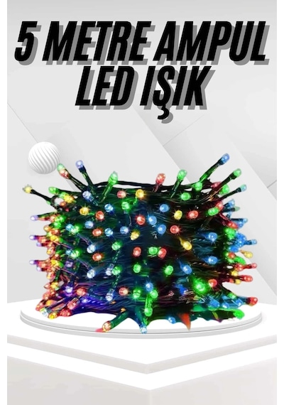 Hubrendy Kargo Ledli Fişli Led Dekor Lambası 5m Rgb Yılbaşı Ağacı Işığı Diğer