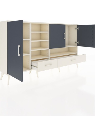 Arges Konsol 8 Raflı 2 Çekmeceli 3 Kapaklı 176x30x99 Aytaşı-antrasit/aytaşı Antrasıt/aytası - Aytası Arges Konsol 8 Raflı 2 Çekmeceli 3 Kapaklı 176x30x99 Aytaşı-antrasit/aytaşı Antrasıt/aytası - Aytası