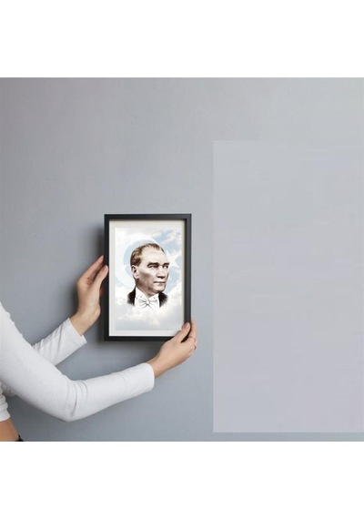 Atatürk Tasarımlı Yapışkanlı Sök Tak Çerçeve 20x30cm