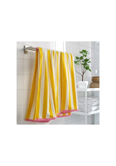 Ikea Slanhöstmal Banyo Havlusu 70 X 140 Cm Sarı - Beyaz