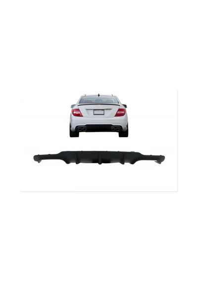 Mercedes Makyajlı W204 C63 Amg Difüzör Plastik - İthal