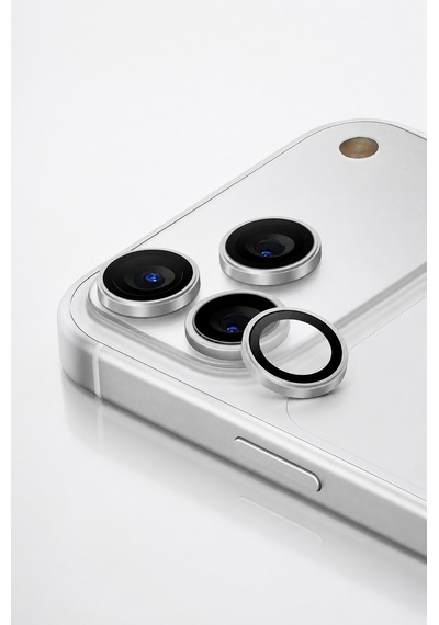 Apple iPhone 17 Pro / 17 Pro Max Uyumlu Kamera Lens Koruyucu Gümüş