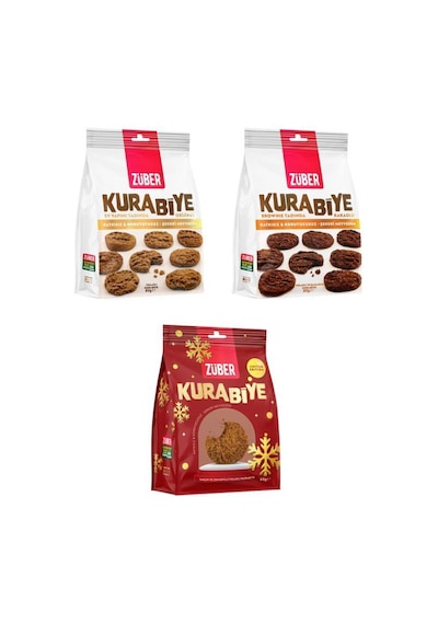 Kurabiye Mini Karma Deneme Paketi 80g X 3 Adet Original X1, Kakaolu X1, Zencefilli X1