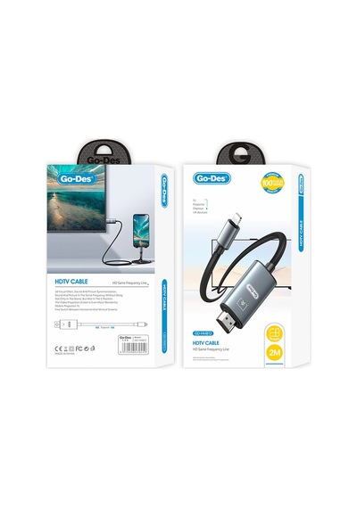 Go Des Gd-hm812 Lightning To Hdmı Kablo 2 Metre Gri