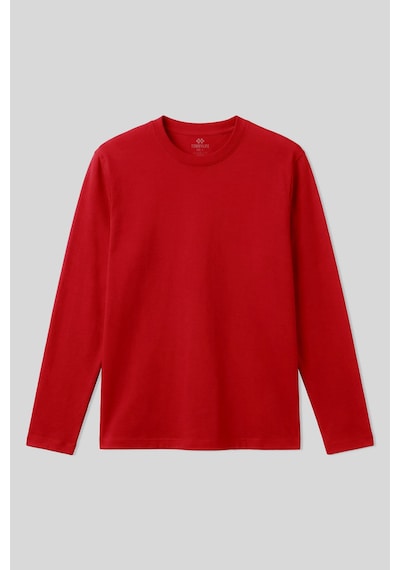 Tommy Life Kırmızı Standart Fit Basic O Yaka Erkek Sweatshirt - 87997 Kırmızı