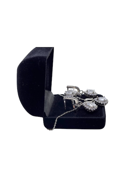 Oya Silver Damla Işıltılı Gümüş Set&takım