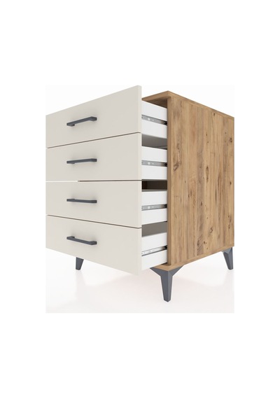 Kronos Komodin 4 Çekmeceli 60x59x80 Çam-aytaşı Atlas Çam