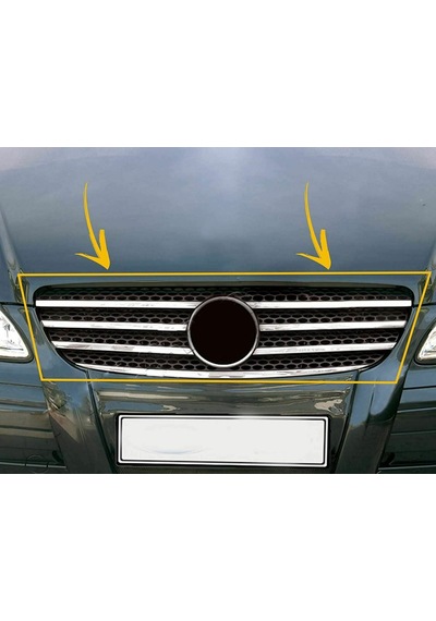 Mercedes Vito W639 2003-2009 Ön Panjur Krom 7 Prç