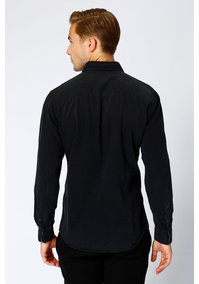 Jack & Jones Erkek Kot Gömlek - 12138115 Siyah