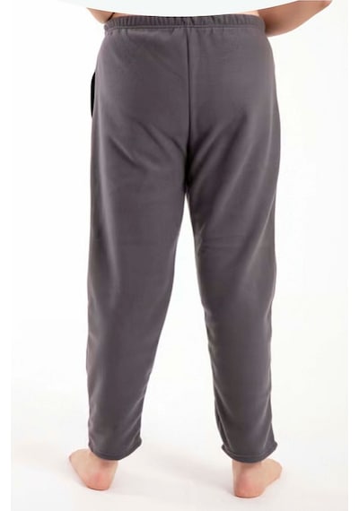 Lüx Polar Cepli Kışlık Kadın Pijama Altı Tek Alt Ra1 Füme