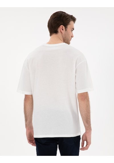 Pierre Cardin Erkek Ekru Tişört Basic 50306991-vr019 Ekru