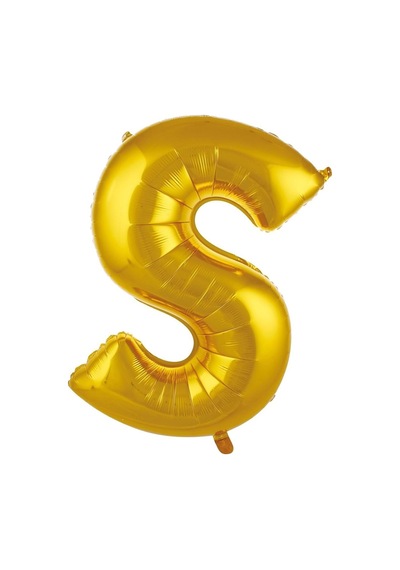34 İnç S Gold Renk Harf Folyo Balon