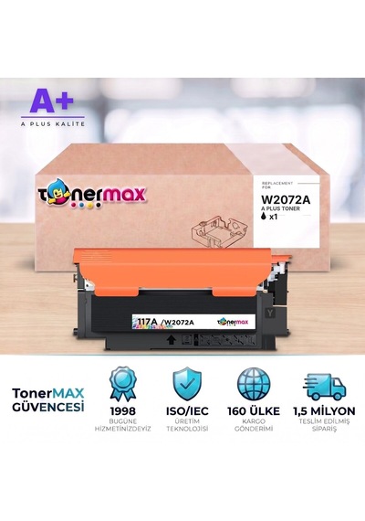 Hp 117a W2072a Sarı Uyumlu Toner A Plus / Color Laser 150a / 150nw / Mfp 178nw / Mfp 179fnw