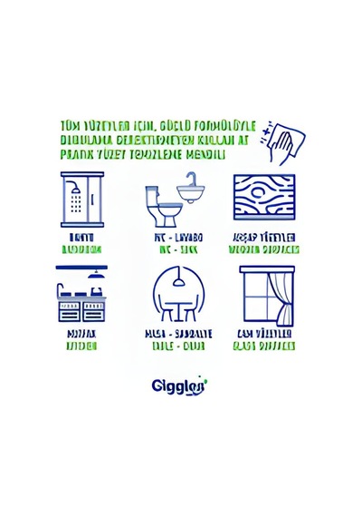 Giggles Beyaz Sabun Kokulu Pratik Yüzey Temizleme Mendili 50'li