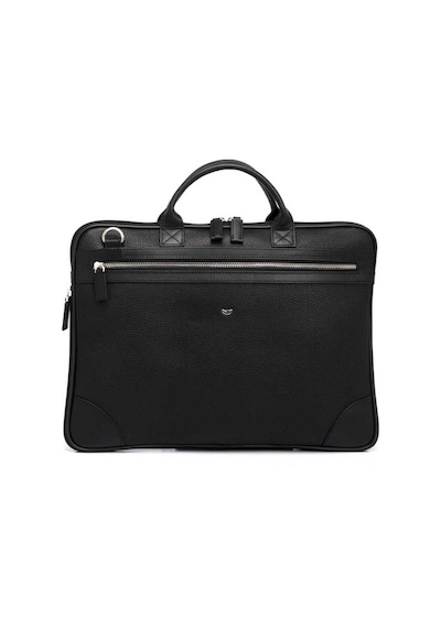 Siyah Hakiki Deri Erkek Laptop Çantası - S1lc00021111-d68-119446 Siyah