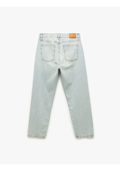 Koton Normal Bel Pamuklu Vintage Straight Fit Jean Pantolon Açık İndigo 5sam40177nd Açık İndigo Koton Normal Bel Pamuklu Vintage Straight Fit Jean Pantolon Açık İndigo 5sam40177nd Açık İndigo