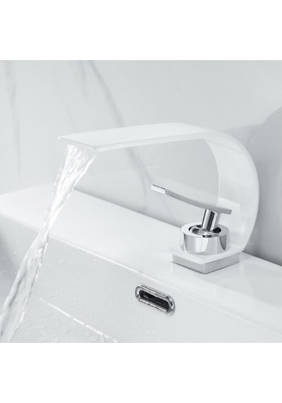Şelale Lavabo Bataryası Beyaz - Krom