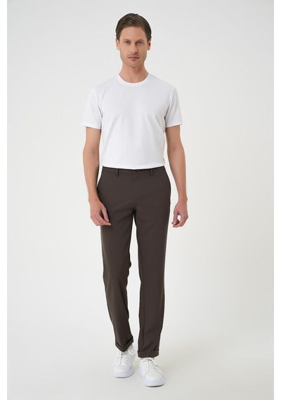 Efor Comfort Fit Beli Lastikli Toprak Jogger Pantolon P 1185 TOPRAK