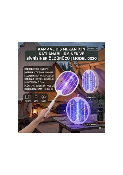 Şarjlı Katlanır Pratik Kullanım Asılabilir Raket Uv Işıklı Elektrikli Sivrisinek Öldürücü Sinek Öldürücü Kovucu Sineksavar Cız