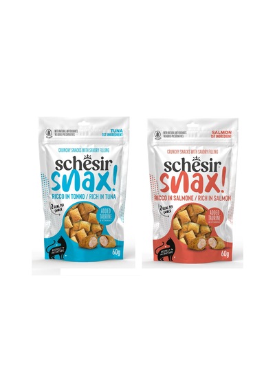 Schesir 2 Çeşit Karma Snax Dolgulu Kedi Ödül Maması 60 G X 2 Adet