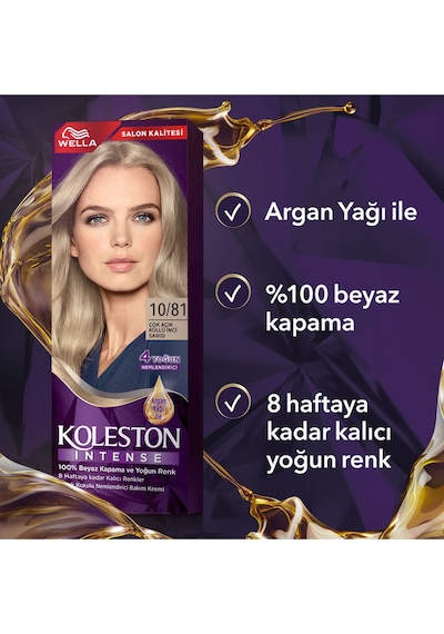Koleston Intense Saç Boyası 10/81 Çok Açık Küllü İnci Sarısı