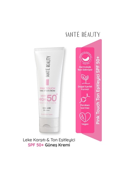 Sante Beauty Pink Touch Leke Karşıtı ve Ton Eşitleyici Güneş Kremi SPF50+ 75 ML