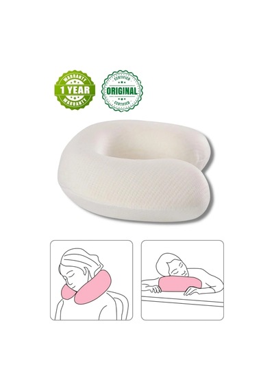 Beyaz Ortopedik Seyahat Boyun Yastigi Hava Geçirgen 50 X 70 36 X 33 Pamuklu 0 - 499 Gr Visko Beyaz