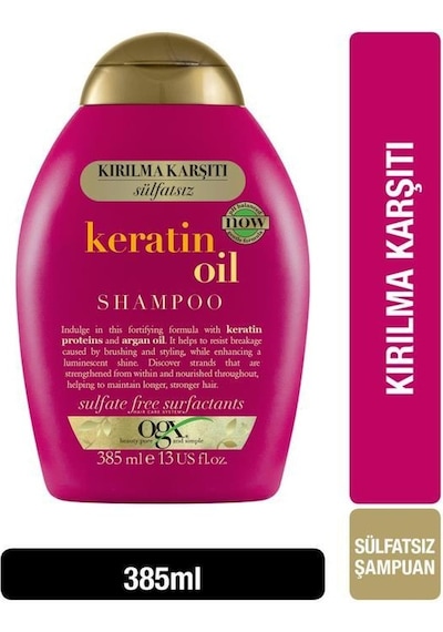 OGX Kırılma Karşıtı Keratin Oil Sülfatsız Şampuan 385 ML