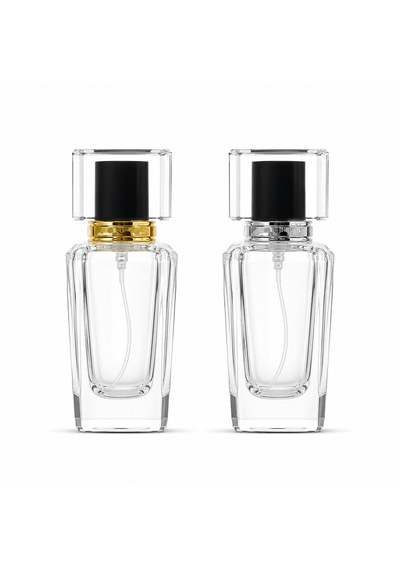 20 Adet Boş Cam Parfüm Şişe, 50 Ml, Kare Konik Prizma Model, Şeffaf-fpr-60-10