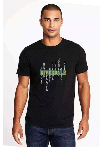 Riverdale Riverdale & Character Names Baskılı Siyah Erkek Tshirt