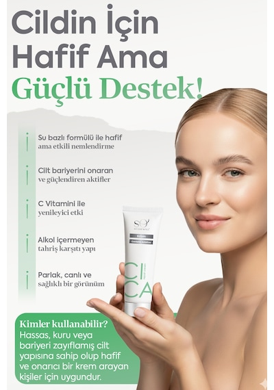 Soi Cosmetics Su Bazlı Bariyer Güçlendirici ve Kızarıklık Karşıtı Cica Onarıcı Bakım Kremi 50 ML