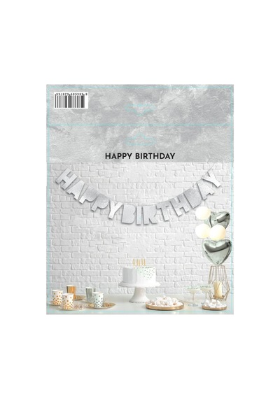 Happy Birthday 3d Yazı Gümüş Içi Dolu Model Diğer