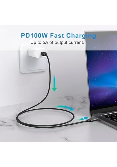 Type-c To Type-c Usb 3.1 Gen2 10 Gbps 4k 60hz Hızlı Şarj Data Ve Görüntü Aktarım Kablosu Örgülü Gn 50 Cm Diğer