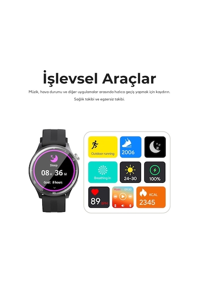 Aukey SW-2P 2 Pro Akıllı Saat (Distribütör Garantili)