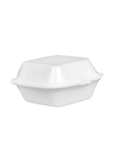 Dağyüce Tek Kullanımlık Köpük Hamburger Kapaklı Kase Kutu - 15x15x8 Cm. - 100 Adet